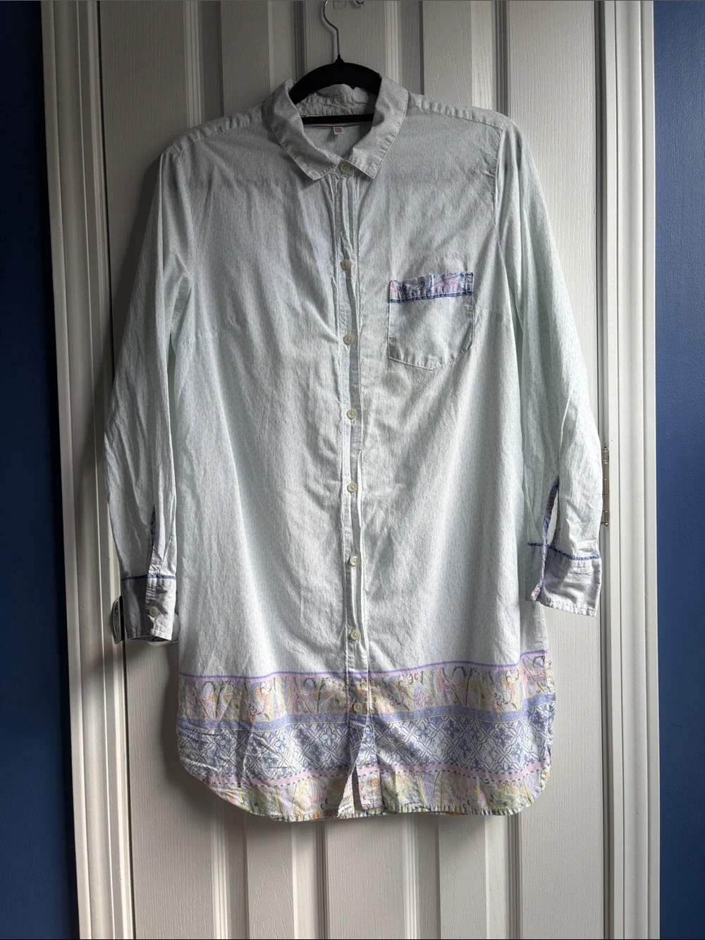 Victoria's Secret Floral Lightweight Long Sleeve Sleepshirt Dress Size M